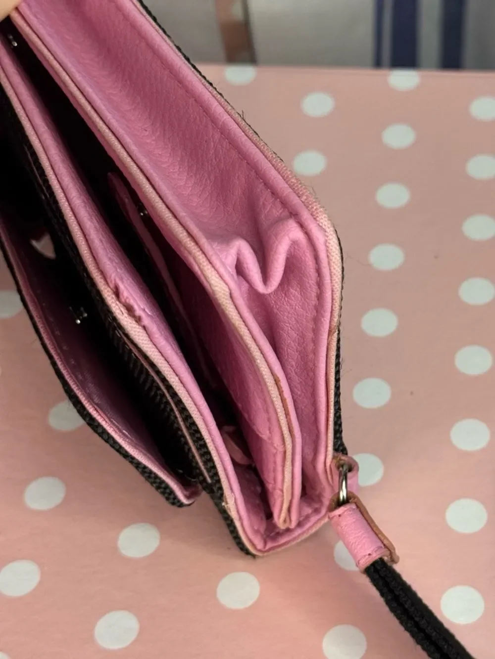 Tommy Hilfiger Black and Pink Women’s Wristlet Wallet